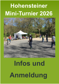Infos und  Anmeldung   Hohensteiner Mini-Turnier 2026