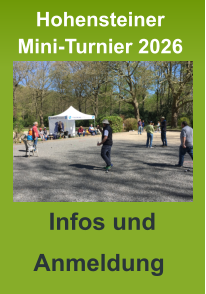 Infos und  Anmeldung   Hohensteiner Mini-Turnier 2026