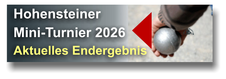 Hohensteiner Mini-Turnier 2026 Aktuelles Endergebnis